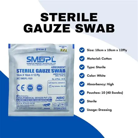 ABSORBENT GAUZE SWAB 10*10* 12PLY